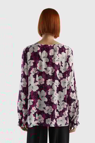 Blouse Fuchsia et écru