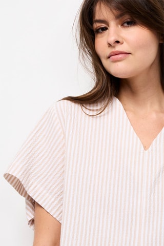 Blouse Rose et blanc