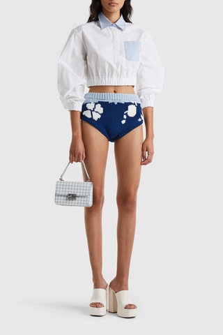 Blouse - Blanc et bleu