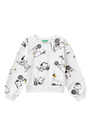 Sweat Snoopy et Woodstock Snoopy et les Peanuts - Blanc