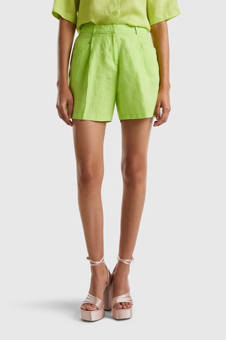 Short en lin - Vert