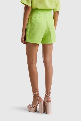 Short en lin - Vert