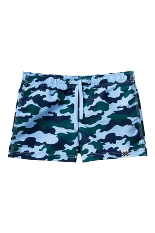 Short de bain - Bleu et vert