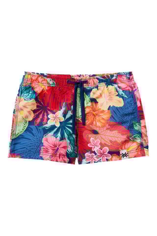 Short de bain - Bleu et rouge