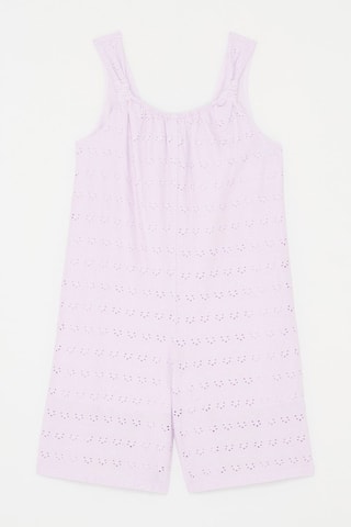 Combinaison en broderie anglaise Rose