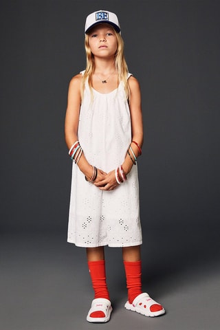 Combinaison en broderie anglaise Blanc