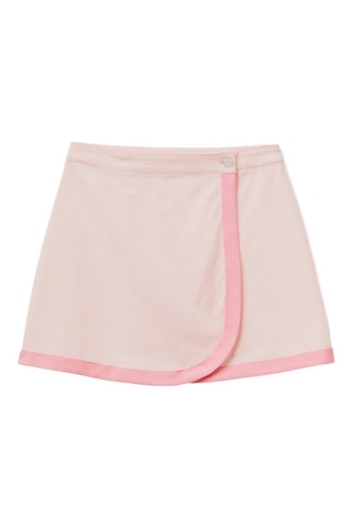 Jupe portefeuile taille haute - Rose