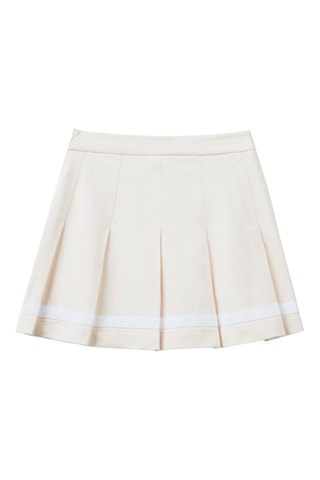 Jupe patineuse taille haute - Beige