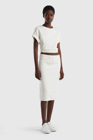 Jupe droite Blanc