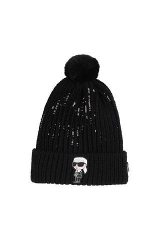 Muts met Pompon - Zwart - Karl Lagerfeld