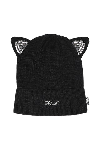 Muts met oortjes - Zwart - Karl Lagerfeld