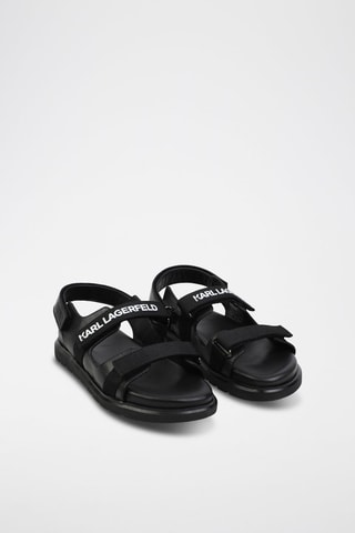 Lamsleren Sandalen - Zwart