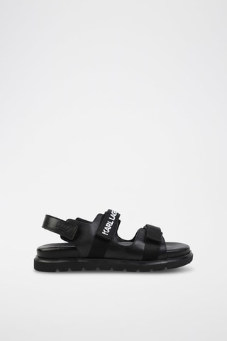 Lamsleren Sandalen - Zwart