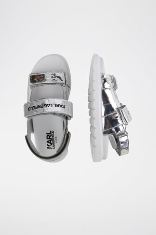 Leren Sandalen - Zilverkleurig