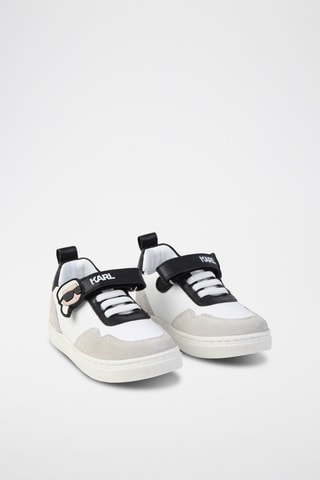 Leren Sneakers - Wit en Lichtgrjis