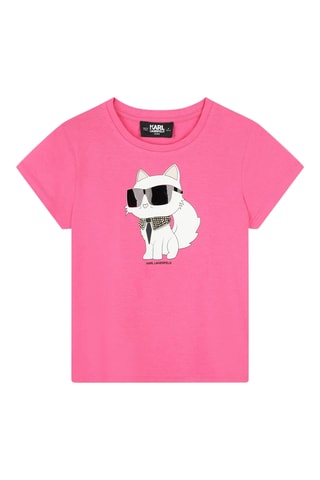 Biologisch Katoenen T-shirt - Roze - Karl Lagerfeld
