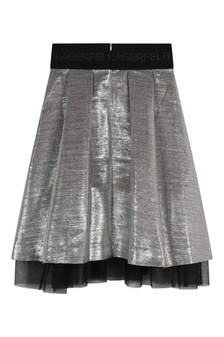 Rok met ruches - Zilverkleurig - Karl Lagerfeld