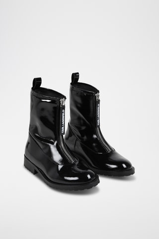 Lakleren Enkellaarzen - Zwart - Karl Lagerfeld
