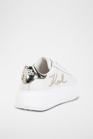Leren Platform Sneakers - Wit - Karl Lagerfeld