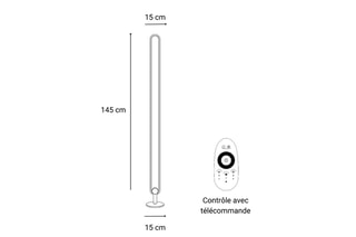 Lampadaire LED Scoop - 36 W - 145 x 18 x 9 cm