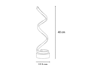 Lampe de table LED Spiral - 12 W - 12,5 x 12,5 x 40 cm