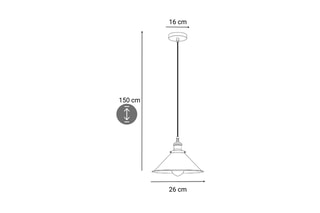 Suspension LED Industrielle - 26 x 26 x 16 cm