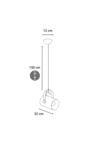 Suspension LED Nordique - 150 x 32 cm