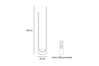 Lampadaire LED Ulys - 36 W - 20 x 20 x 105 cm
