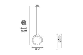 Suspension LED Vintera S - 18 W - 26 x 14 x 120 cm