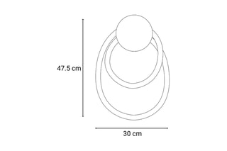 Applique murale LED Elika - 22 W - 30 x 47,5 cm