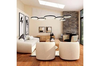 Suspension LED Heim - 6 x 100 W - 120 x 40 x 120 cm