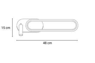 Applique murale LED Glita - 12 W - 48 x 8 x 15 cm