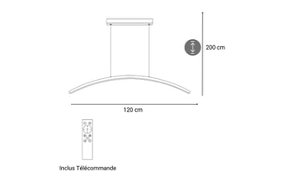 Suspension LED Keula - 48 W - 120 x 200 cm