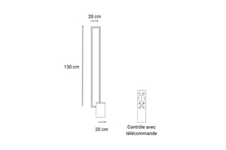 Lampadaire LED Quadra - 20 x 30 cm