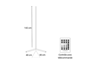 Lampadaire LED connecté Throne Light - 24 W - 40 x 40 cm