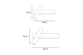 Applique murale LED Belys - 5/6 W - 30 x 18 x 12 cm