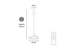 Suspension LED Brisa - 18 W - 26 x 120 x 26 cm