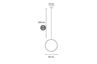 Suspension LED Cercle - 50 x 200 x 13 cm