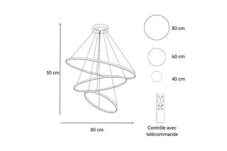 Lustre LED Waves - 50 W - 80 x 150 cm