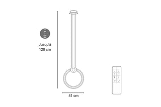 Suspension LED Vintera L - 29 W - 41 x 14  x 120 cm