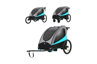 Remorque vélo Enfant 3-en-1 Nava - Bleu