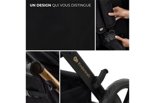Poussette 4-en-1 + accessoires Moov 2 Air Wheels - Noir