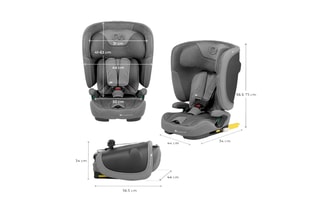 Siège-auto FIX2GO - De 15 mois à 12 ans - Gris