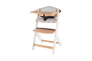 Chaise haute en hêtre ENOCK et coussin - Dès 6 mois - Jusqu'à 35 kg