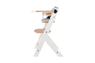 Chaise haute en hêtre ENOCK et coussin - Dès 6 mois - Jusqu'à 35 kg