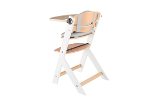 Chaise haute en hêtre ENOCK et coussin - Dès 6 mois - Jusqu'à 35 kg