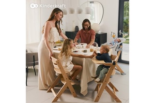 Chaise haute en hêtre Enock et transat Calmee - Dès la naissance - Jusqu'à 35 kg