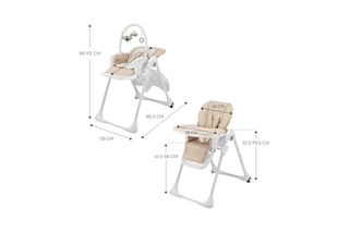 Chaise haute pliable 2-en-1 Tummie - Dès la naissance - Jusqu'à 15 kg
