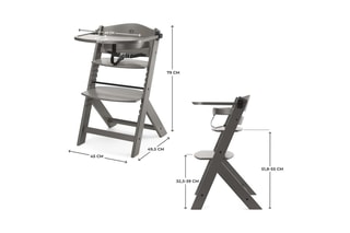 Chaise haute évolutive en hêtre Enock - Dès 6 mois - Jusqu'à 15 kg