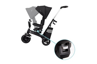 Tricycle EasyTwist - Noir et gris - Dès 9 mois - Jusqu'à 25 kg
